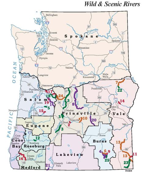 MAP Map Of Washington And Oregon